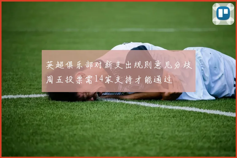 英超俱乐部对新支出规则意见分歧周五投票需14家支持才能通过